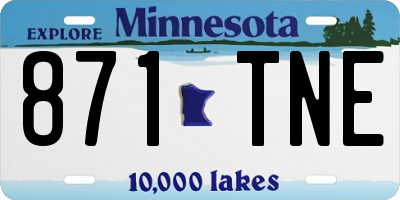 MN license plate 871TNE