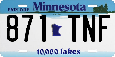 MN license plate 871TNF