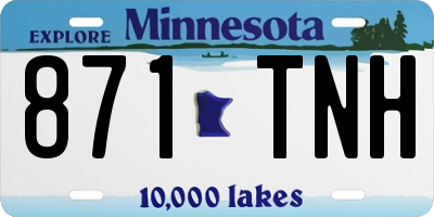 MN license plate 871TNH