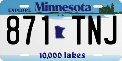 MN license plate 871TNJ