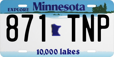 MN license plate 871TNP