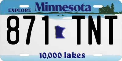 MN license plate 871TNT
