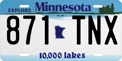 MN license plate 871TNX