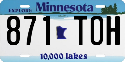 MN license plate 871TOH