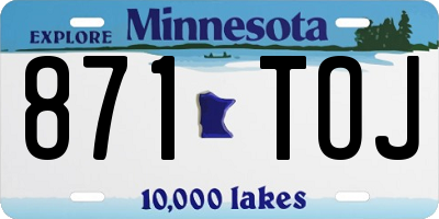 MN license plate 871TOJ