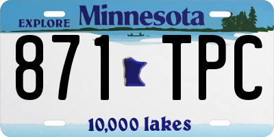 MN license plate 871TPC