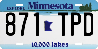 MN license plate 871TPD