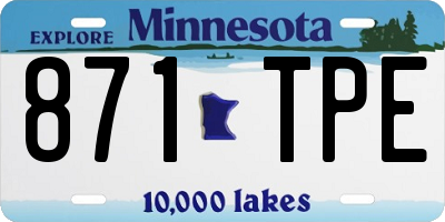 MN license plate 871TPE
