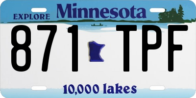 MN license plate 871TPF