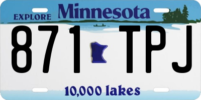 MN license plate 871TPJ