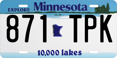 MN license plate 871TPK