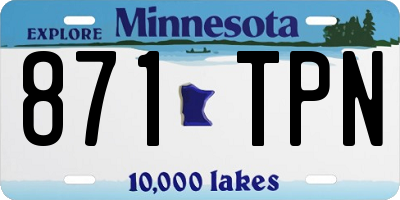 MN license plate 871TPN