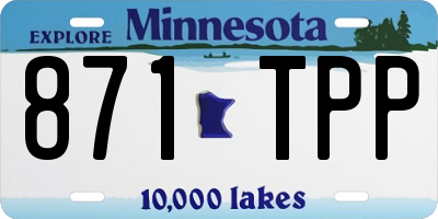 MN license plate 871TPP