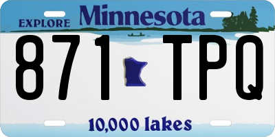 MN license plate 871TPQ