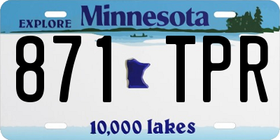 MN license plate 871TPR