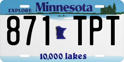 MN license plate 871TPT