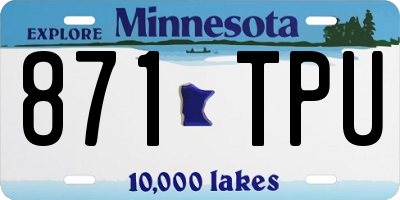 MN license plate 871TPU