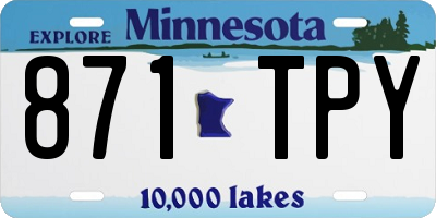 MN license plate 871TPY