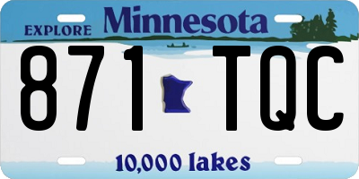 MN license plate 871TQC
