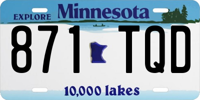 MN license plate 871TQD