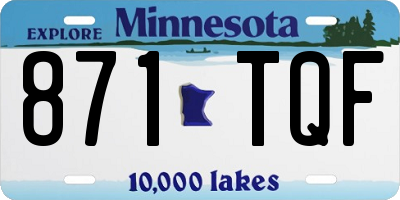 MN license plate 871TQF