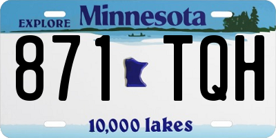 MN license plate 871TQH