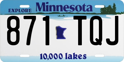 MN license plate 871TQJ
