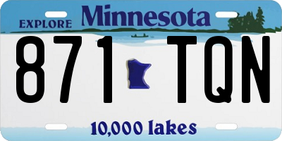 MN license plate 871TQN