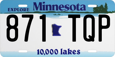 MN license plate 871TQP