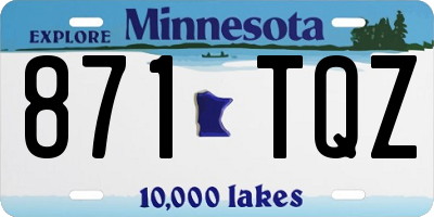 MN license plate 871TQZ