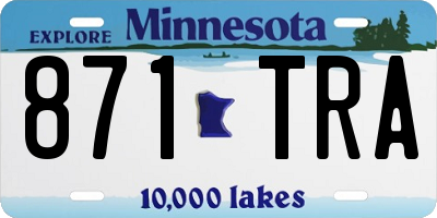 MN license plate 871TRA