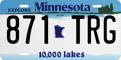 MN license plate 871TRG