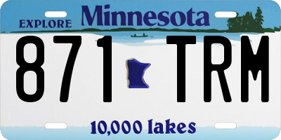 MN license plate 871TRM
