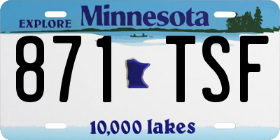 MN license plate 871TSF