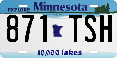 MN license plate 871TSH