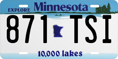 MN license plate 871TSI