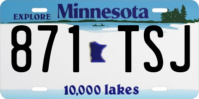 MN license plate 871TSJ