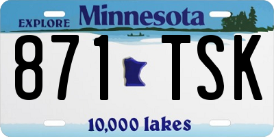 MN license plate 871TSK