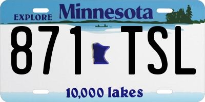 MN license plate 871TSL