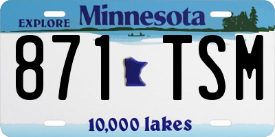 MN license plate 871TSM