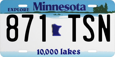 MN license plate 871TSN