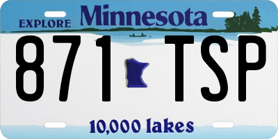 MN license plate 871TSP