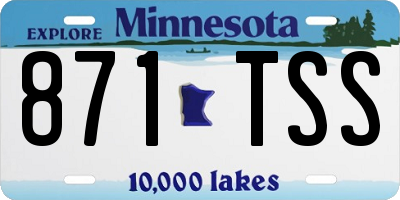 MN license plate 871TSS