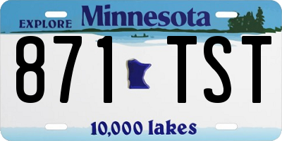 MN license plate 871TST