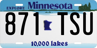 MN license plate 871TSU