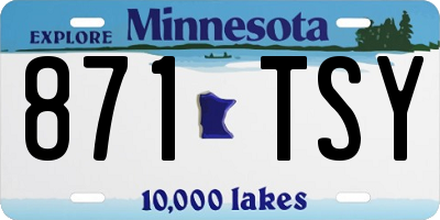 MN license plate 871TSY