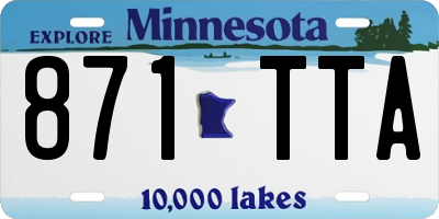 MN license plate 871TTA