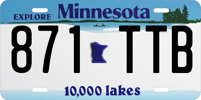 MN license plate 871TTB