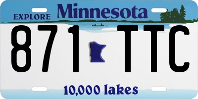 MN license plate 871TTC