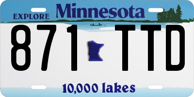 MN license plate 871TTD